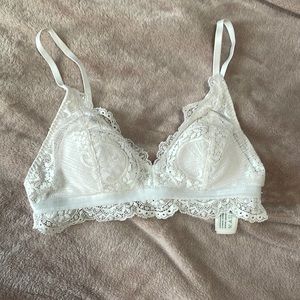 bralette size xs, white, never used